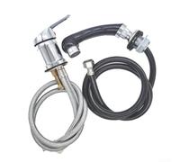 QTANZIQI Robinet d'évier chromé Pratique avec Pomme de Douche à Main pour chaises de shampoing-Parfait pour Les Salons de Coiffure l'usage Domestique
