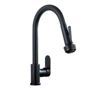 QTANZIQI Robinet d'évier de Cuisine mitigeur de Cuisine extractible, Robinet de Cuisine pivotant à 360 ° avec 4 Fonctions de Sortie d'eau, Robinet mitigeur d'évier en Laiton à poignée