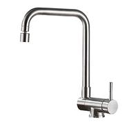 QTANZIQI Robinet mitigeur d'évier de Cuisine Pliant à l'intérieur de la fenêtre Robinet de Cuisine pivotant Eau Chaude Froide Buse Double Mode Robinets mélangeurs d'évier de Cuisine en