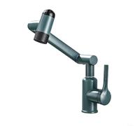 QTANZIQI Robinets Cuisine, Pliant poignée d'évier Levier Unique en Acier Inoxydable, Robinet mitigeur pivotant à avec 4 Modes de pulvérisation