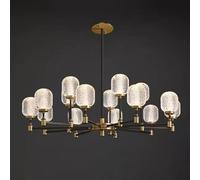 QTANZIQI Salon Lumière Designer Décor Intérieur De La Maison Luminaire Unique Éclairage Décoratif Tout en Cuivre De Luxe, 15 têtes