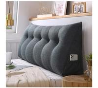 QTANZIQI Traversin Triangulaire pour tête de lit, pour Repos au lit, Support de Dossier de Lecture avec Housse Amovible, idéal pour Les Chambres, Les Salons, Les canapés 06 180 x 50 x 20 cm