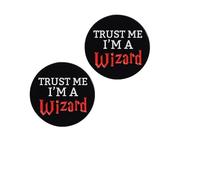 QTAOEIONG Lot de 2 broches en émail « Trust Me I'm A Wizard » pour homme et femme