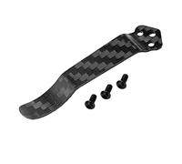 Qtcial Clip de poche en fibre de carbone pour Spyderco PM2 Manix Delica, C81, C149, C11, C10, C41, C223, C101, C95, C90 et plus encore, clip de poche sur mesure de qualité supérieure avec 3 vis, noir