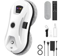 QTERHYD Robot Clean Osmo Vitre,Lave Vitre Automatique,Forte Puissance D'aspiration Et Jet d'eau,Navigation Intelligente Et Détection des Bords,3 Modes De Nettoyage