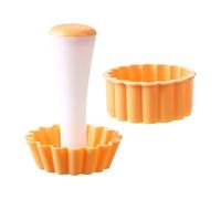 QTFYE Lot de 2 presses à tartelettes en polypropylène de qualité alimentaire | Poussoir à anti-adhésif | Outil de cuisson amovible pour la fabrication de tartelettes aux œufs