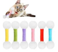 Qtip Lot de 6 jouets interactifs pour chat d'intérieur avec herbe à chat, jouets à mâcher robustes conçus pour les chats d'intérieur, y compris les jouets à mâcher, jouets pour chat avec herbe à chat