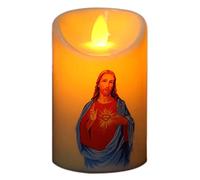 QTJUST Jésus Christ Bougies Lampe LED Creative sans flamme Bougie électronique Jésus lumière