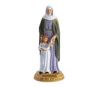 QTJUST Vierge Marie avec Sainte Anne Bienheureuse Sculpture Catholique Résine Statue Chrétienne pour Maison Salon Jardin Église Décoration Cadeau Religieux Statue de Saint Anne