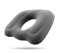 QTORCHE Bouée Coccyx Gonflable avec Pompe de Gonflage sans Bouche | Coussin de Siège Ergonomique, Tissu Floqué Doux, Respirant, Anti Fuite