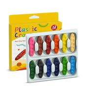 QTORCHE Crayon bebe 12 mois, Premier crayon bebe 1 an, Lavable Forme Cacahuète - 12 Couleurs Non Toxiques, Ergonomique et Facile à Tenir pour Éveil et Coloriage Sécurisé Tout