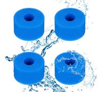 QTORCHE Intex 4X Filtres Mousse pour Spa Type S1 & Bestway Lay-Z-Spa - Filtre Piscine et Jacuzzi Lavable - Éponge de Filtration Réutilisable pour Eau Claire & Saine - 108x73mm