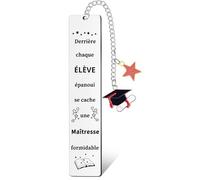 QTQTLP Cadeau Atsem Maternelle Merci Maitresse Marque-Page Atsem Cadeau Marque Page Maitresse Cadeau Atsem D'école Fin Marque Page Original (5)
