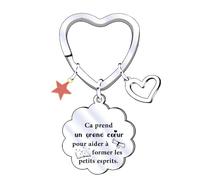 QTQTLP Cadeau Atsem Maternelle Porte Clé Atsem Cadeau Professeur Porte Clef Maitresse Cadeau Directrice D'école Fin D'année Cadeau Maître D'école Fin D'année Idée Cadeau Assistante Maternelle (1)