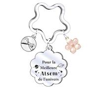 QTQTLP Cadeau Atsem Maternelle Porte Clé Atsem Porte Clef Maitresse Cadeau Directrice D'école Fin D'année Idée Porte Clef Assistante Maternelle
