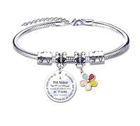 QTQTLP Cadeau Nièce Bracelets Femme Cadeau D'anniversaire Garçon Nièce Enfant Je T'aime Ma Nièce Cadeau Nièce à Ma Nièce Bracelet Femme Idee Cadeau Ado Nièce Pendentif Bracelets (1) (1)