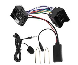 Qtrednrry Voiture Bluetooth 5.0 Aux Câble Microphone Mains Libres TéLéPhone Portable Adaptateur D'Appel Gratuit pour Peugeot CitroëN C2 C5 RD4