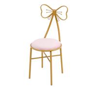 QTREIDG Chaise de coiffeuse avec dossier papillon, confortable et rembourrée, pour chambre à coucher, salon, coiffeuse, salon, stable jusqu'à 100 kg (rose)