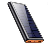 QTshine Batterie Externe Haute capacité 26800 mAh,Chargeur Portable à Charge Rapide avec 3 Sorties et entrée de Type C,Batterie Externe avec 4 lumières LED, Tablette,Noir Classique