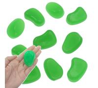QTTLLI Lot de 10 grands galets phosphorescents de 4,3 cm pour jardin, allée, cour, aquarium, vert