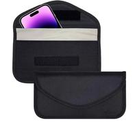 QttvbTna Faraday Lot de 2 pochettes anti-signal pour smartphone, Noir , Moderne