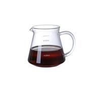 Qtuie Carafe en Verre Borosilicaté avec Bec en V et Poignée Anti-brûlure 600 ml Verseuse Cafetière Universelle Faite Main pour Café Thé et Jus Résistant à la Chaleur et Compatible Micro-ondes