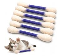 QTVKMAS Jouet Bâtonnet de Coton Géant pour Chat à l'herbe à Chat, Lot de 6 Jouets à Mâcher en Feutre Durable, Kicker Interactif pour Chat d'Intérieur Contre l'Ennui(Blue)