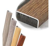 QTWLG 120cm L Profilé Nez De Marche 90cm Bordure D'escalier De Grain De Bois Protecteur De Bord D'escalier en Métal pour Escalier en Bois/Vinyle/Carrelage(Coffee,900 * 35 * 20mm)