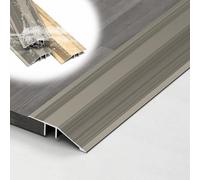 QTWLG Bandes De Transition De Plancher en Aluminium 150CM 120CM 90CM Barre De Seuil pour Portes Bande De Bordure De Moquette Bande De Seuil Réducteur Antidérapant(Grey,1200 * 54 * 12MM)