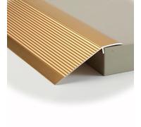 QTWLG Bandes De Transition De Seuil Réducteur 10cm Barre De Seuil en Aluminium 90cm 120cm Bande De Séparation pour Porte Profil De Transition pour Seuils(Gold,90cm)