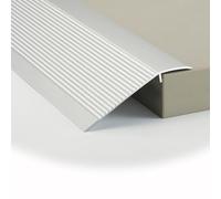 QTWLG Bandes De Transition De Seuil Réducteur 10cm Barre De Seuil en Aluminium 90cm 120cm Bande De Séparation pour Porte Profil De Transition pour Seuils(Silver,130cm)