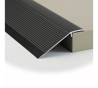 QTWLG Bandes De Transition De Seuil Réducteur 10cm Barre De Seuil en Aluminium 90cm 120cm Bande De Séparation pour Porte Profil De Transition pour Seuils(Black,90cm)