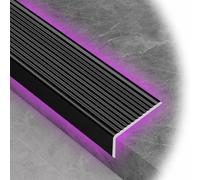 QTWLG Bordure D'escalier en Aluminium 90 100 120CM Moulure De Nez De Marche Bande De Compensation du Bord De Marche Extérieur Protecteur De Bord D'escalier Largeur 3 4 5 7 10cm(Black,W7CM*L120CM)