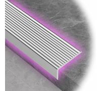 QTWLG Bordure D'escalier en Aluminium 90 100 120CM Moulure De Nez De Marche Bande De Compensation du Bord De Marche Extérieur Protecteur De Bord D'escalier Largeur 3 4 5 7 10cm(Silver,W7CM*L120CM)