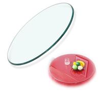 QTWLG Tableau En Verre Pour Salle À Manger 70 80 90 50 40 28cm Petites Tables De Café Table Rondes En Verre Trempé De Remplacement(32cm/12.6in)