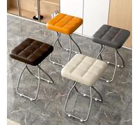 QTWLG Tabouret Pliant De 46cm, pour Cuisine, Comptoir, Camping, Maison, Intérieur Et Extérieur, Tabouret De Bar Pliable, Chaise Pliante Portable(Orange)