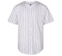 QTWW INC Polos à manches courtes pour hommes, style baseball, boutonnés, couleur unie, à l’effigie d’équipes sportives, pour hipster, hip-hop, vêtements d’entraînement, XX-Large