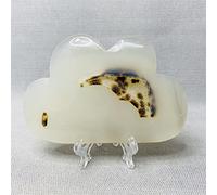 QTYQWC Agate Striped Geode Heart en Forme de Coeur Polie à la Main Gift Home Gift Spiritual Ornement Crystals décoratifs et Pierres, Taille 109 mm 72 mm