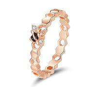 QTYQWC Anneau de nid d'abeille pour les femmes Anneaux de bague texturés