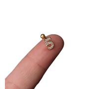 QTYQWC Bijoux Boucles d'oreilles pour Femmes, 1 pièce Nombre personnalité Boucles d'oreilles à Goujon Charme Classique à la Mode Unisexe Piercing Bijoux Cadeaux d'anniversaire pour Petite Amie,