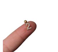 QTYQWC Bijoux Boucles d'oreilles pour Femmes, 1 pièce Nombre personnalité Boucles d'oreilles à Goujon Charme Classique à la Mode Unisexe Piercing Bijoux Cadeaux d'anniversaire pour Petite Amie,