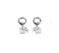 QTYQWC Bijoux Boucles d'oreilles pour Femmes, Géométrie en Acier Inoxydable Irrégulière Éléphant Perle Diamant Pendentif Boucles d'oreilles Punk Unisexe Piercing Bijoux Cadeaux de Fête pour Petite