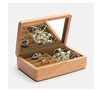 QTYQWC Boîte à Bijoux en Bois Rustique Boîte d'affichage pour la cérémonie de fiançailles Boîte Bijoux (Couleur: B Taille: Taille Unique) (C Une Taille)