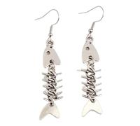 QTYQWC Boucles d'oreilles à Clous pour Femmes, Simples, en os de Poisson, Pendentif, Accessoires de fête de Mariage
