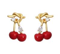 QTYQWC Boucles d'oreilles Boucles d'oreilles Femmes Doux Rouge Boucles d'oreilles pour Fille Femmes fête Oreille Accessoires
