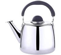 QTYQWC Bouilloire à thé cuisinière théière théière de qualité de Cuisine cuisinière Bouilloire à thé en Acier Inoxydable avec poignée résistante à la Chaleur Argent