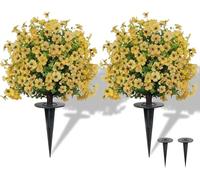 QTYQWC Bouquet de Fleurs séchées Exotique 2pcs 23 "Baule topiaire de buis Artificiel, arbustes de Verdure réalistes pour Jardin, Cour, Porche, décoration de Patio (Rose)