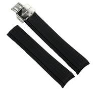 QTYQWC Bracelet de Montre en Caoutchouc Souple Aquanaut pour Patek Philippe Silicone 5164A 5167A 5168A Bracelet de Montre à Boucle déployante 21 mm