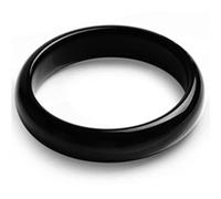 QTYQWC Bracelet en Jade Noir pour Homme et Femme - Bijoux en Pierre de Jade véritable - Cadeaux pour Dames (Couleur de la Pierre : 62-64 mm)