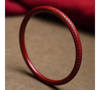 QTYQWC Bracelet jonc en Pierre Naturelle cinabre Bouddha Mantra Amulette Bracelet Feng Shui Richesse Prospérité Bracelet pour Femme Talisman Solide Pierre Bonne Chance Bracelet